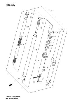 46A - FRONT DAMPER (MODEL K4 /​ K5 /​ K6)