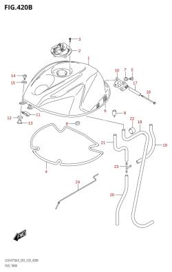 420B - FUEL TANK (GSX-R750:L9:E28)