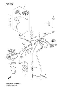 28A - WIRING HARNESS (GS500K4 /​ K5 /​ K6 P28)