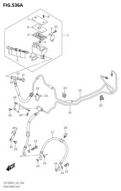 536A - FRONT BRAKE HOSE (GSX1300RA:L7:E02)