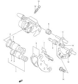 045 - FRONT CALIPER (MODEL K /​ L /​ M /​ N /​ P /​ R /​ S)