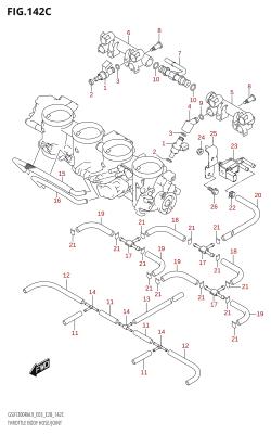 142C - THROTTLE BODY HOSE /​ JOINT (GSX1300RA:L9:E33)