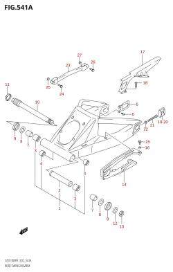 541A - REAR SWINGINGARM (X,Y,K1,K2)