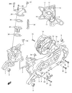 02D - CRANKCASE (MODEL AY50 K2, SEE NOTE )