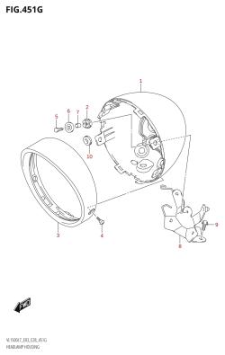 451G - HEADLAMP HOUSING (VL1500T:L7:E33)