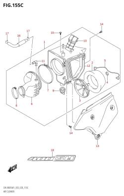 155C - AIR CLEANER (DR-Z400SM)