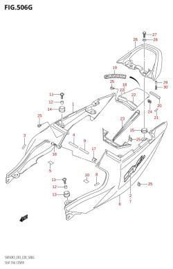 506G - SEAT TAIL COVER (SV650:K6)