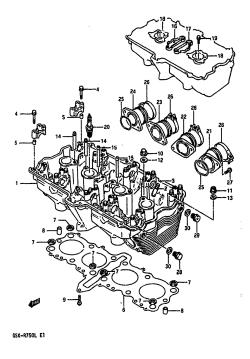 002 - CYLINDER HEAD (MODEL J /​ K)