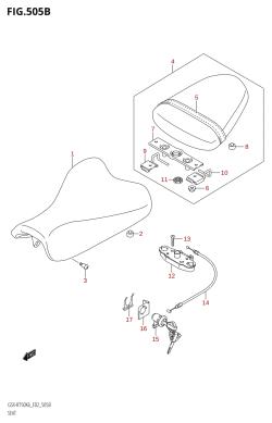 505B - SEAT (GSX-R750:P37)