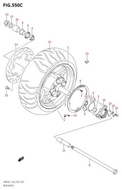 550C - REAR WHEEL (AN650A:L1:E28)