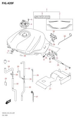 420F - FUEL TANK (SV650A:L9:E28)