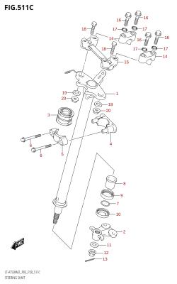 511C - STEERING SHAFT (LT-A750X:M2:P33)