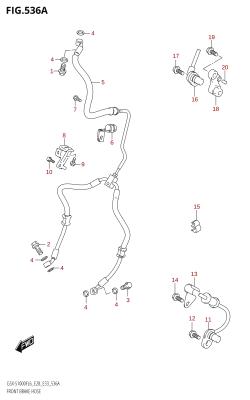 536A - FRONT BRAKE HOSE (GSX-S1000F:L6:E33)