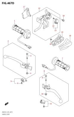 467D - HANDLE LEVER (AN650Z:L3:E19)