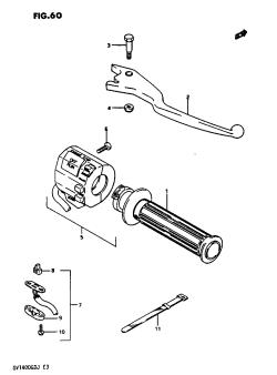 060 - RIGHT HANDLE SWITCH GV1400GDG /​ GCG /​ MODEL H /​ J