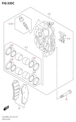 535C - FRONT CALIPER (GSX1300RA:L7:E33)