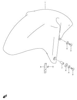 39A - FRONT FENDER (MODEL W /​ X)