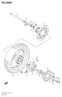 550B - REAR WHEEL (SV650A,SV650SA)