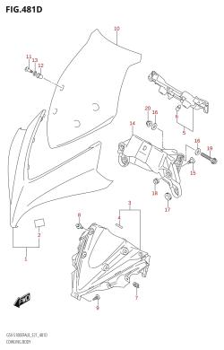 481D - COWLING BODY (GSX-S1000FZAUF:L8:E21)