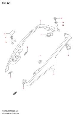 063 - PILLION RIDER HANDLE (AN650K3 /​ K4 /​ K5)