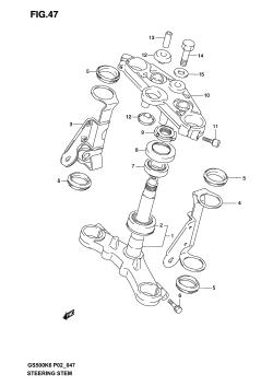 047 - STEERING STEM (MODEL K3)