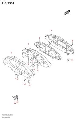 330A - SPEEDOMETER (AN400:L6:E19)