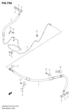 73A - REAR BRAKE HOSE (AN650AK5)