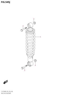 545J - REAR SHOCK ABSORBER (LT-A750XPZ:M0:P33)