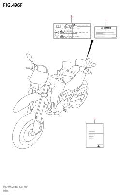 496F - LABEL (DR-Z400SM:E28)