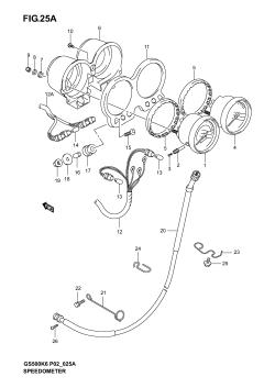 25A - SPEEDOMETER - TACHOMETER (GS500K4 /​ K5 /​ K6 /​ UK4 /​ K5 /​ K6)