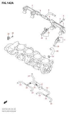 142A - THROTTLE BODY HOSE /​ JOINT (GSX-R750:L3:E03)