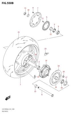 550B - REAR WHEEL (GSX1300RA:L4:E19)