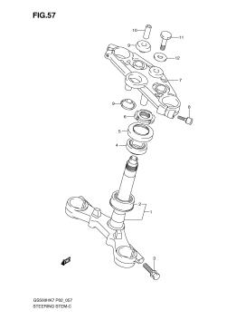 057 - STEERING STEM (GS500FHK7 /​ FM /​ K7 /​ FHK8)