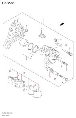 555C - REAR CALIPER (DL650:L1:E24)