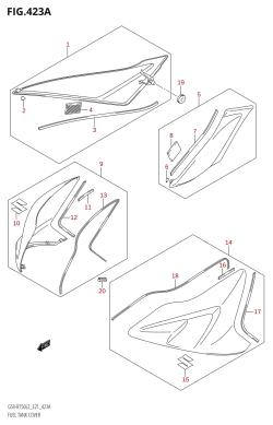 423A - FUEL TANK COVER (GSX-R750:L2:E21)