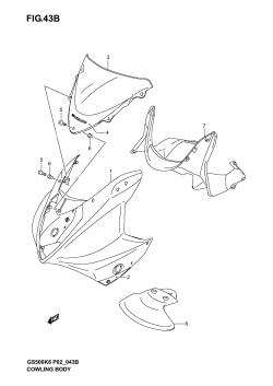 43B - COWLING BODY (GS500FK5 /​ FUK5)