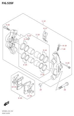 535F - FRONT CALIPER (VZR1800BZUF:L5:E19)