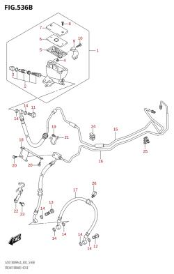 536B - FRONT BRAKE HOSE (GSX1300RA:L4:E19)