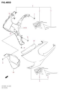 485D - SIDE COWLING (GSX1300R:L1:E24)