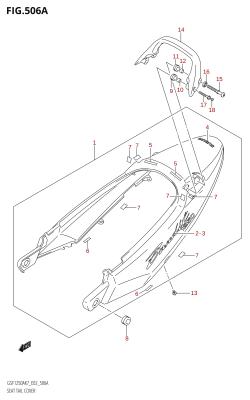 506A - SEAT TAIL COVER ((GSF1250,GSF1250A):K7)