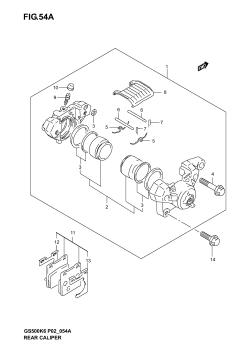 54A - REAR CALIPER (MODEL K4 /​ K5 /​ K6)