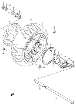 71B - REAR WHEEL (AN650AK4 /​ AK5)