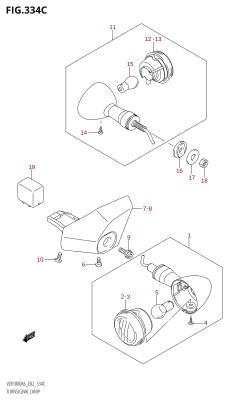 334C - TURNSIGNAL LAMP ((VZR1800Z,VZR1800ZU2):K7,(VZR1800Z,VZR1800ZUF):K9)