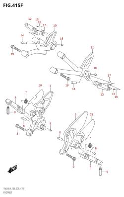 415F - FOOTREST (SV650XA:L9:E33)