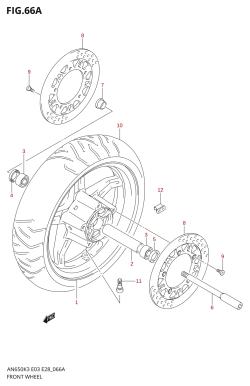 66A - FRONT WHEEL (AN650K4 /​ K5)