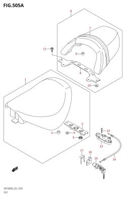 505A - SEAT (VZR1800,VZR1800U2,VZR1800UF,VZR1800N,VZR1800NU2,VZR1800NUF)