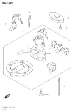 352E - LOCK SET (DL1000A:L5:E33)