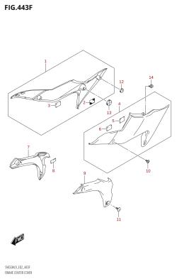 443F - FRAME CENTER COVER (SV650AU:L9:E19)