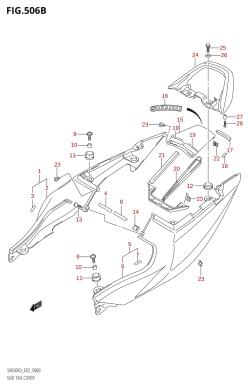 506B - SEAT TAIL COVER ((SV650S,SV650SU):K3)