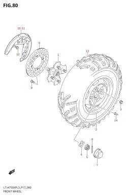 080 - FRONT WHEEL (LT-A750XPZL3 P17)